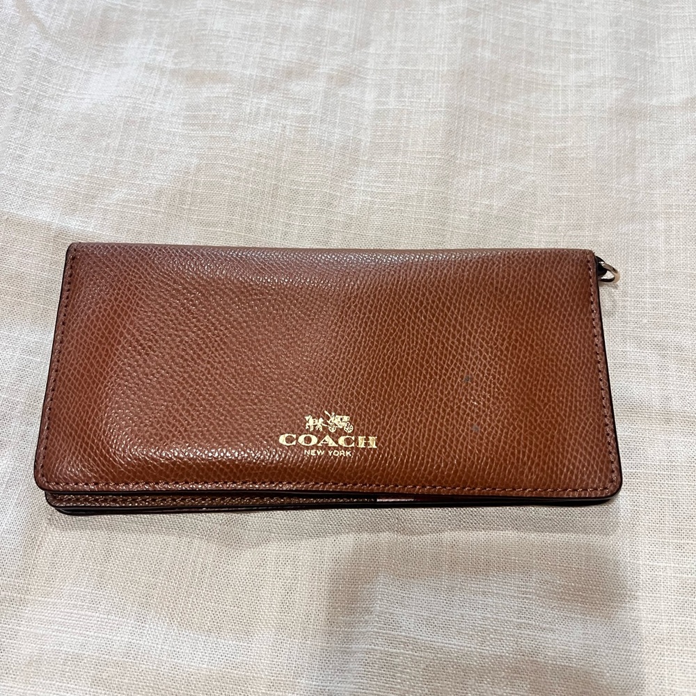 Coach Tan Leather Clutch